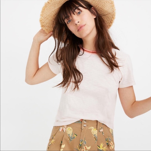 Madewell Tops - NWT Madewell Whisper Cotton Ringer Lucid Tee Shirt
